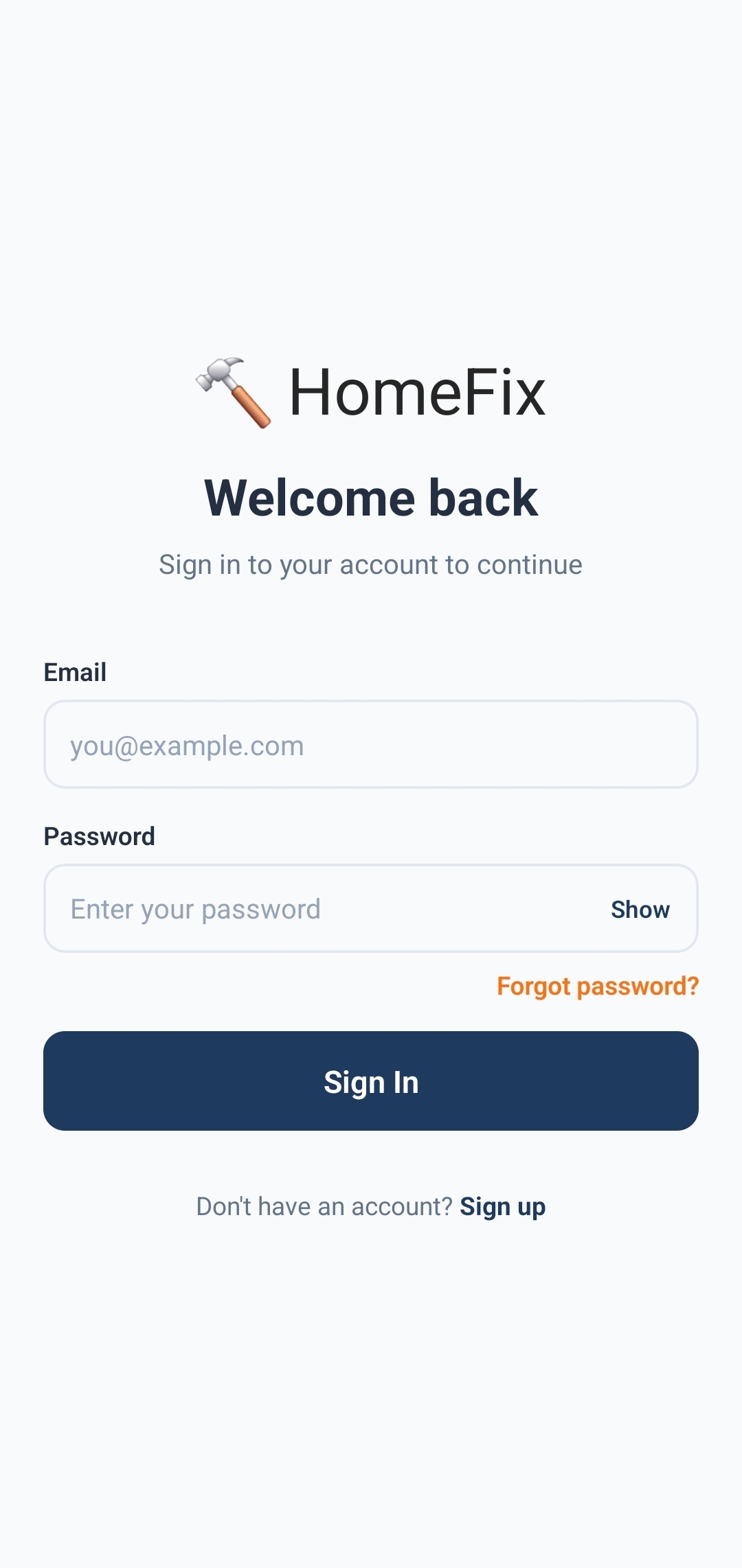 HomeFix App